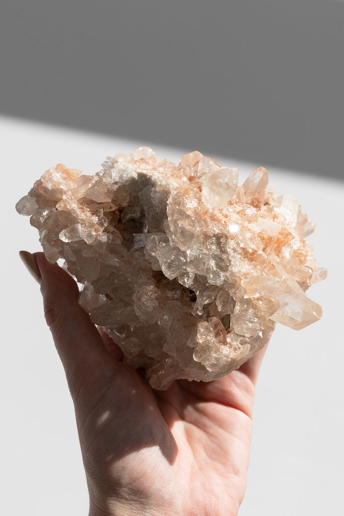 Pink Himalayan Samadhi Quartz Cluster