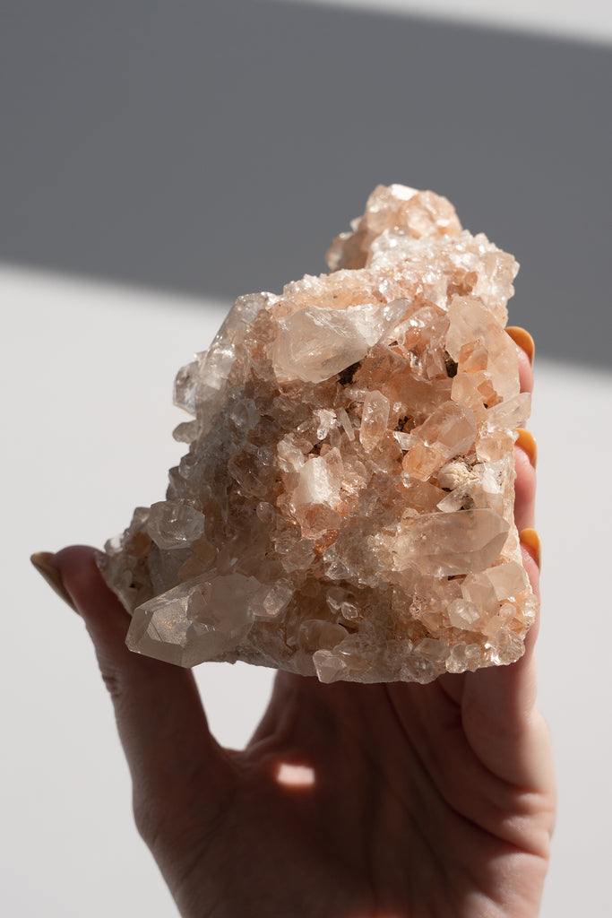 Pink Himalayan Samadhi Quartz Cluster