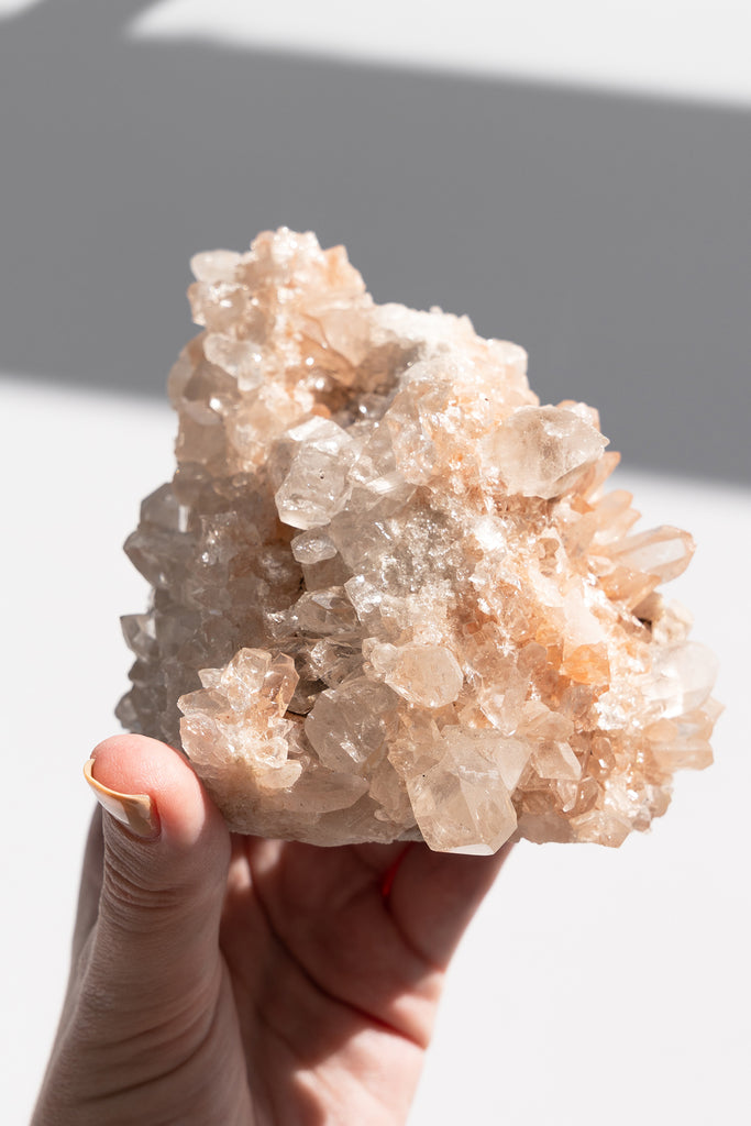 Pink Himalayan Samadhi Quartz Cluster