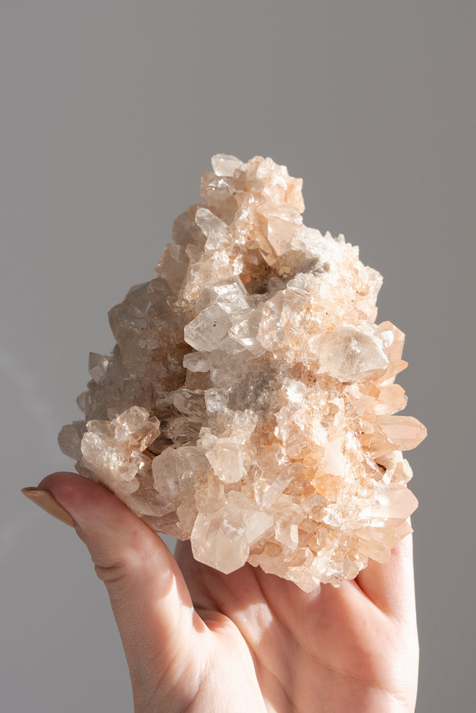 Pink Himalayan Samadhi Quartz Cluster