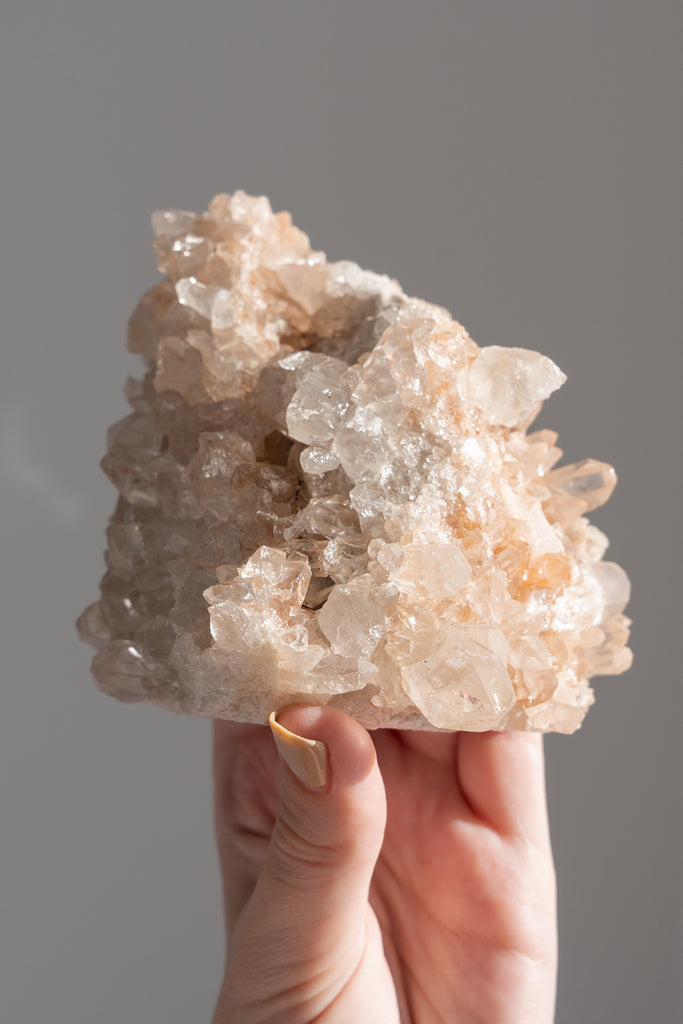 Pink Himalayan Samadhi Quartz Cluster