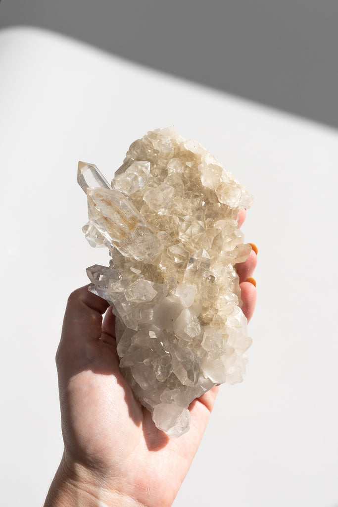 Pink Himalayan Samadhi Quartz Cluster