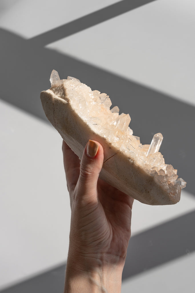 Pink Himalayan Samadhi Quartz Cluster