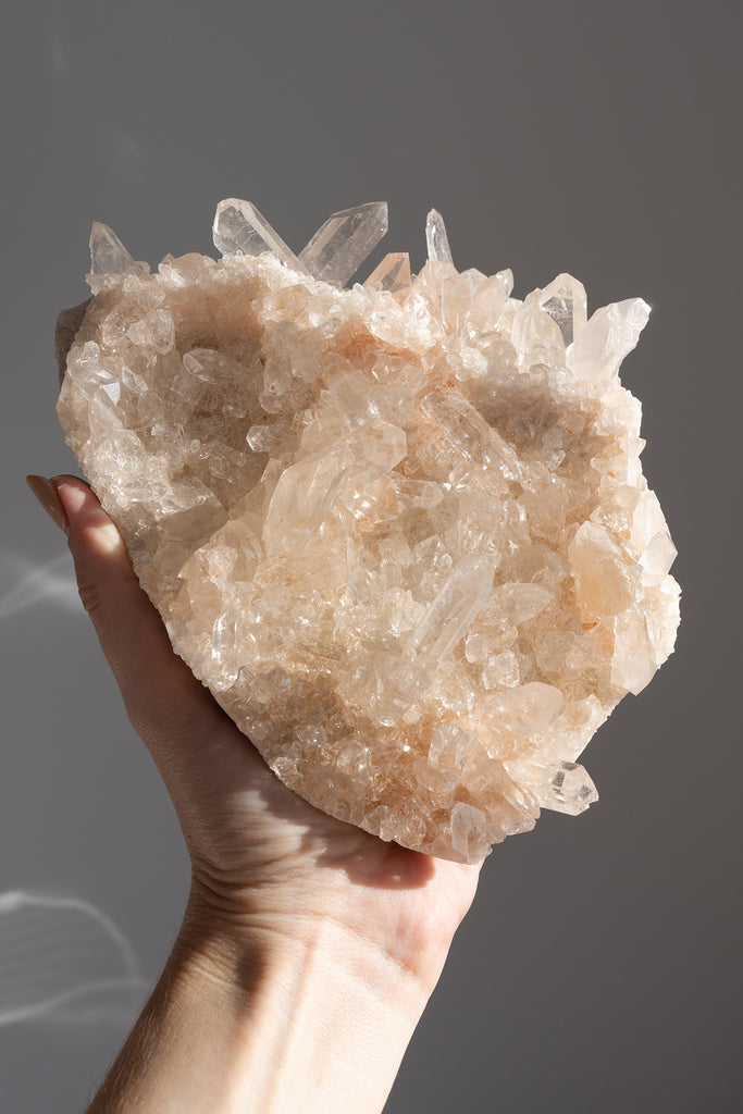 Pink Himalayan Samadhi Quartz Cluster