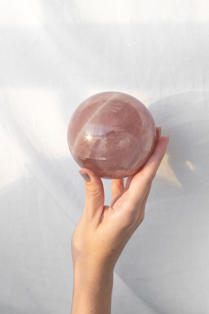 Rose quartz sphere