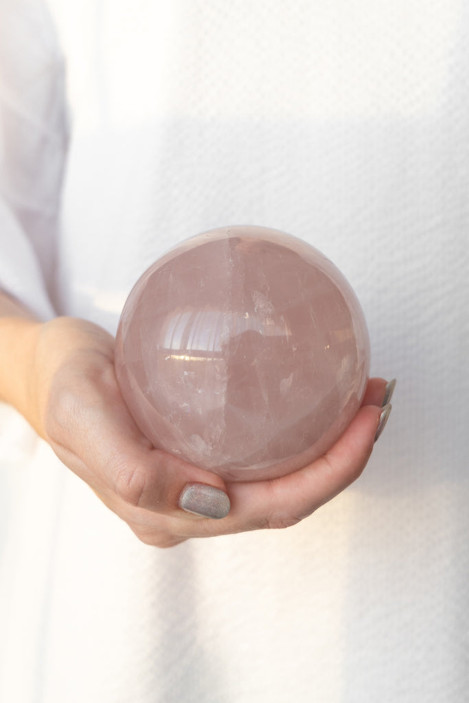 Rose quartz sphere