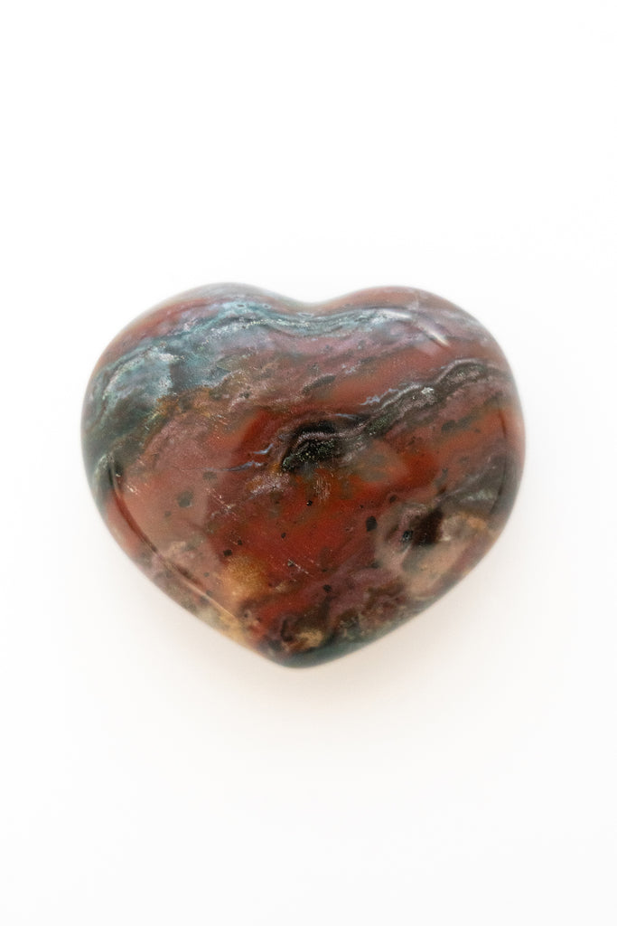 ocean jasper heart stone