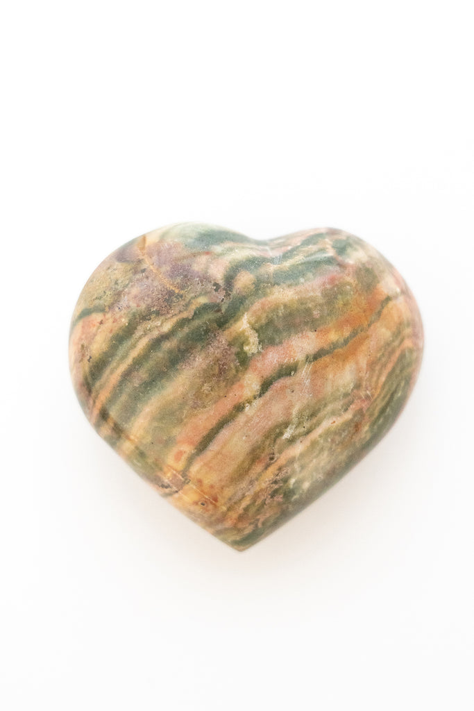 ocean jasper heart stone