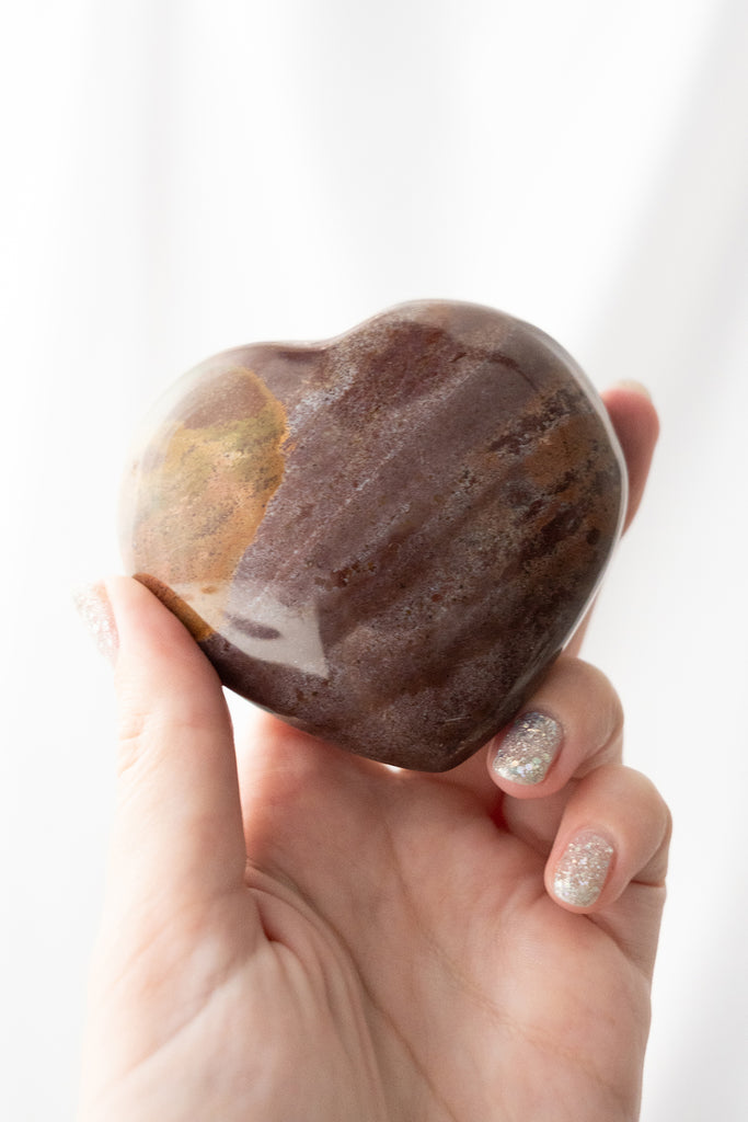 ocean jasper heart stone