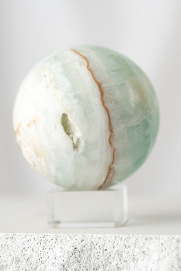 Caribbean blue calcite sphere