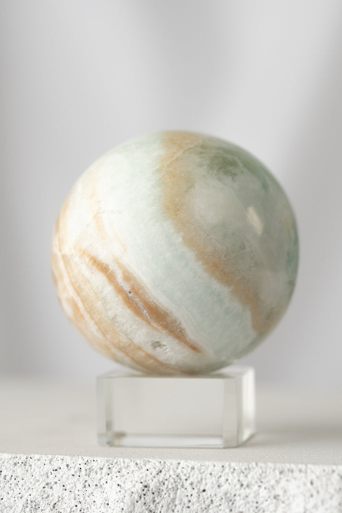 Caribbean blue calcite sphere