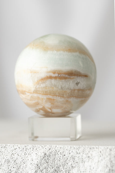 Caribbean blue calcite sphere