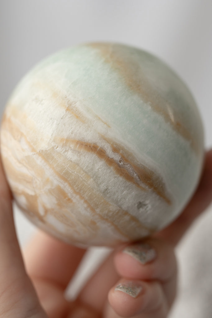 Caribbean blue calcite sphere