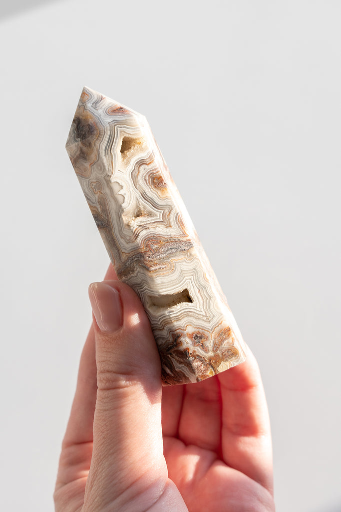 Mexican Sardonyx Point lace agate