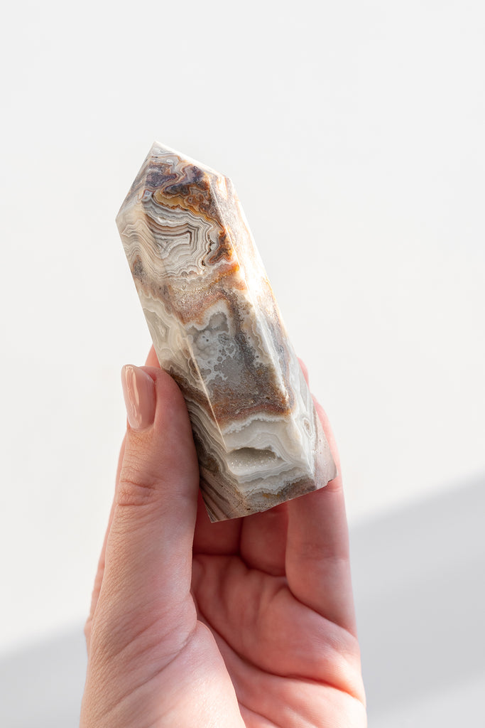 Mexican Sardonyx Point lace agate