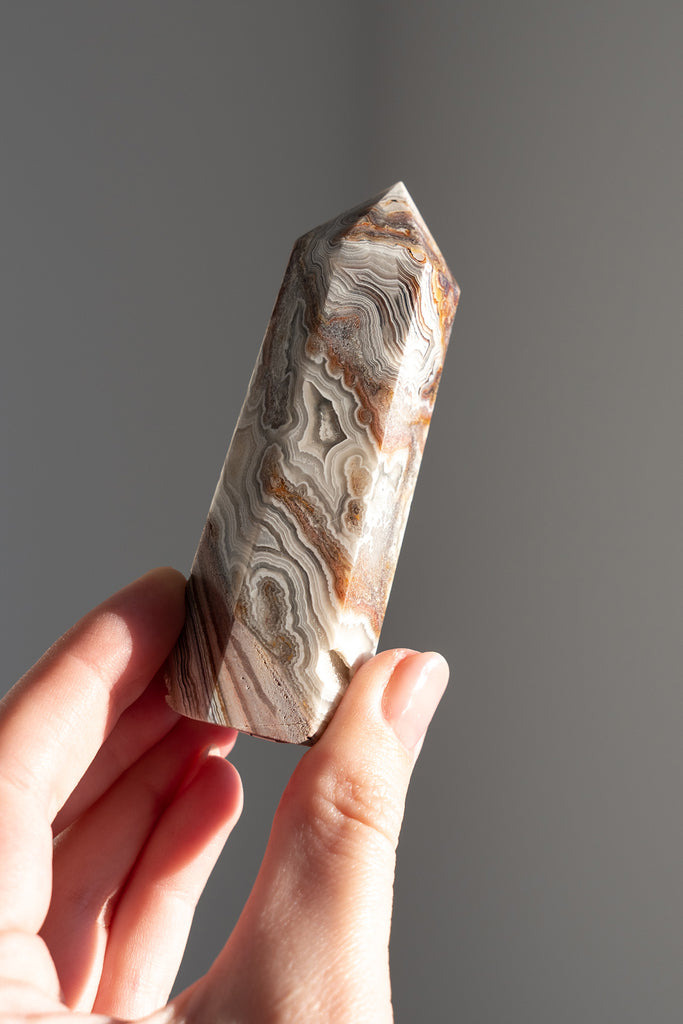 Mexican Sardonyx Point lace agate