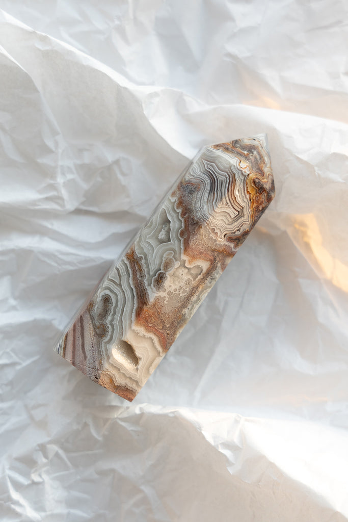 Mexican Sardonyx Point lace agate