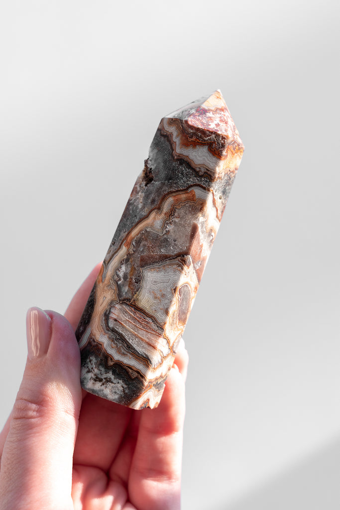 Mexican Sardonyx Point lace agate