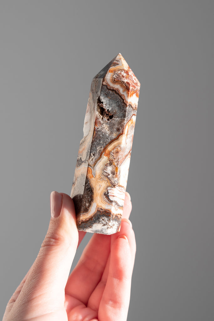 Mexican Sardonyx Point lace agate