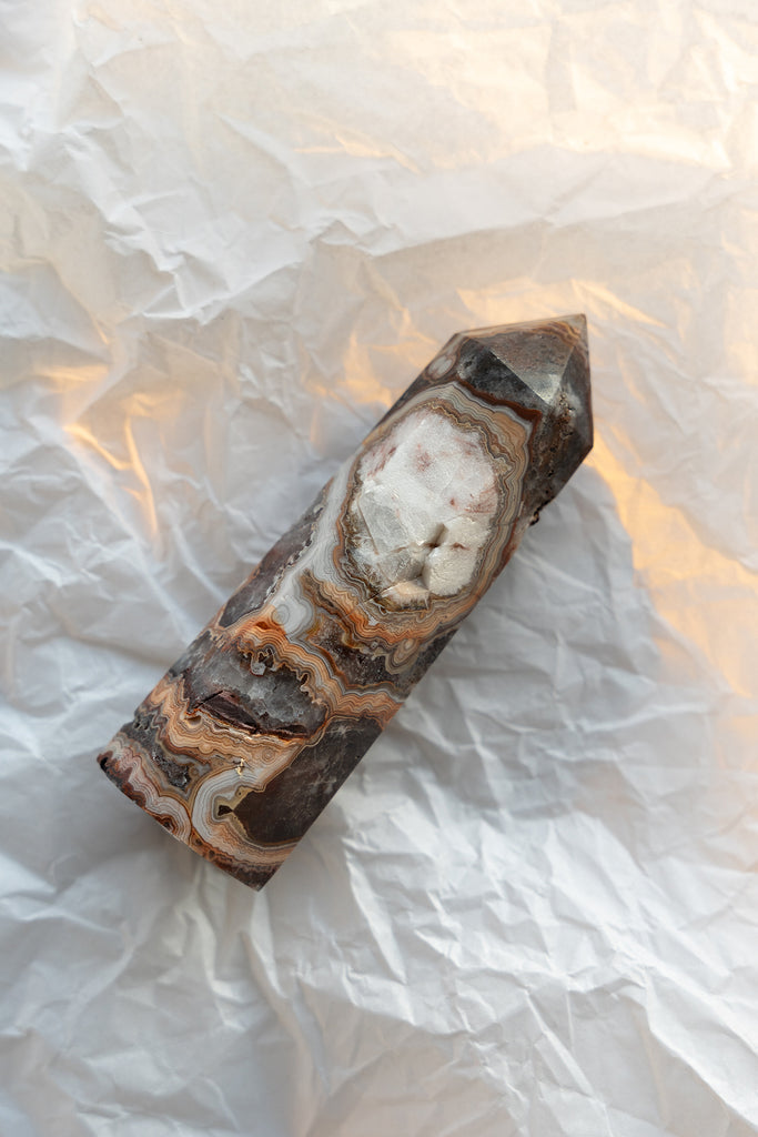 Mexican Sardonyx Point lace agate