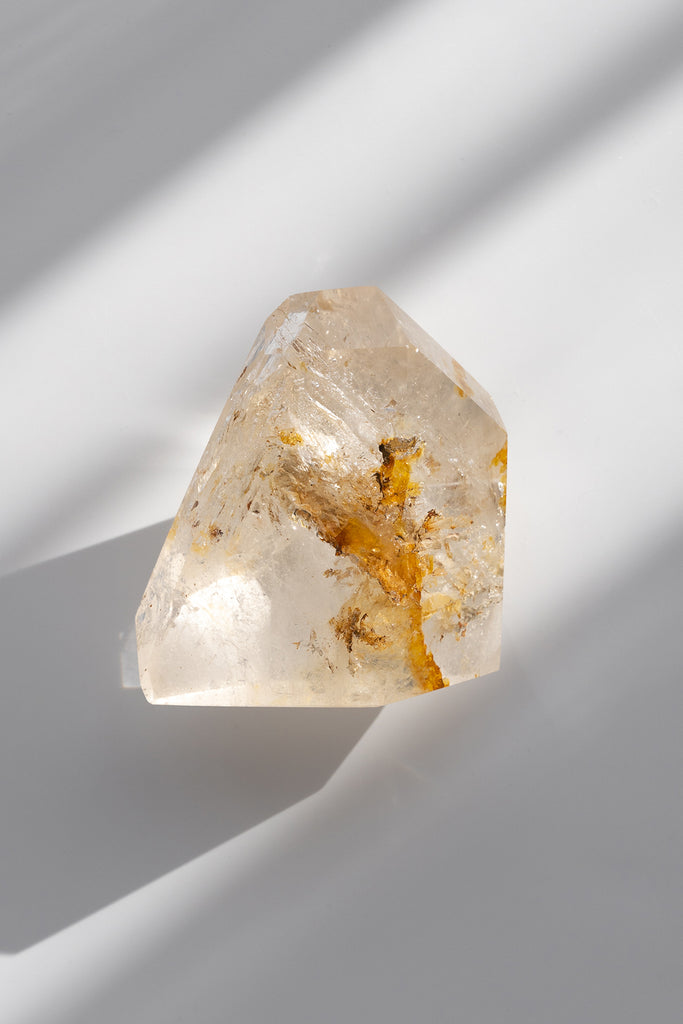 Included Quartz faceted golden healer