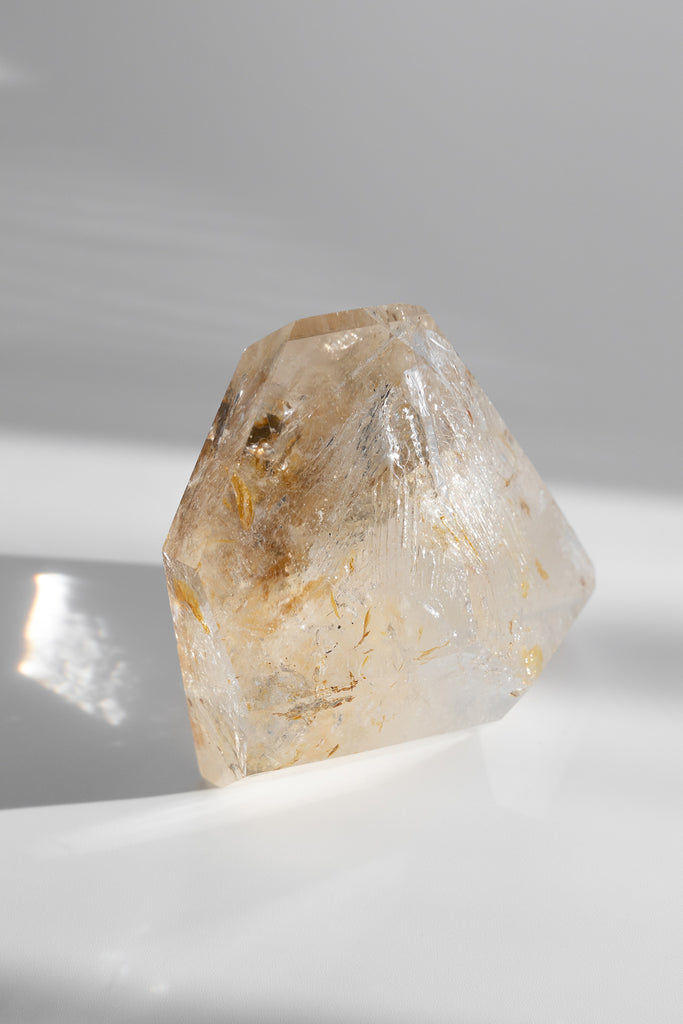 Included Quartz faceted golden healer