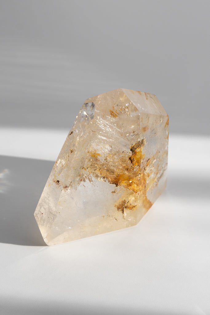 Included Quartz faceted golden healer