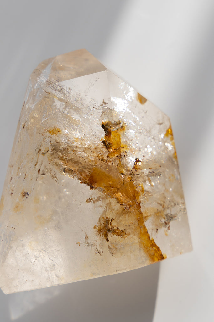 Included Quartz faceted golden healer