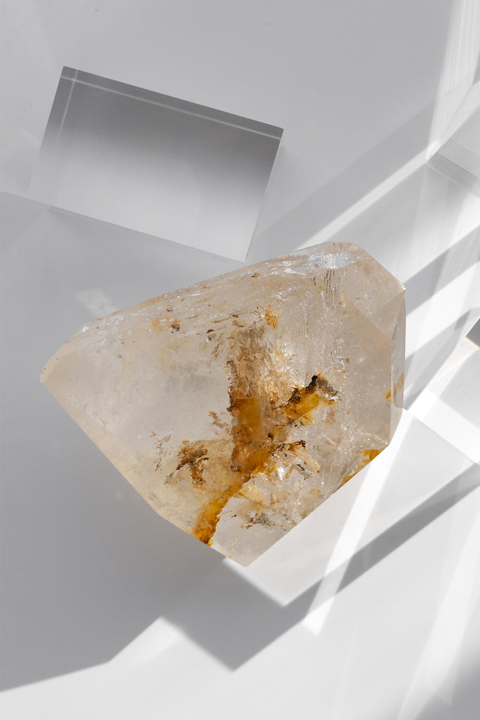 Included Quartz faceted golden healer