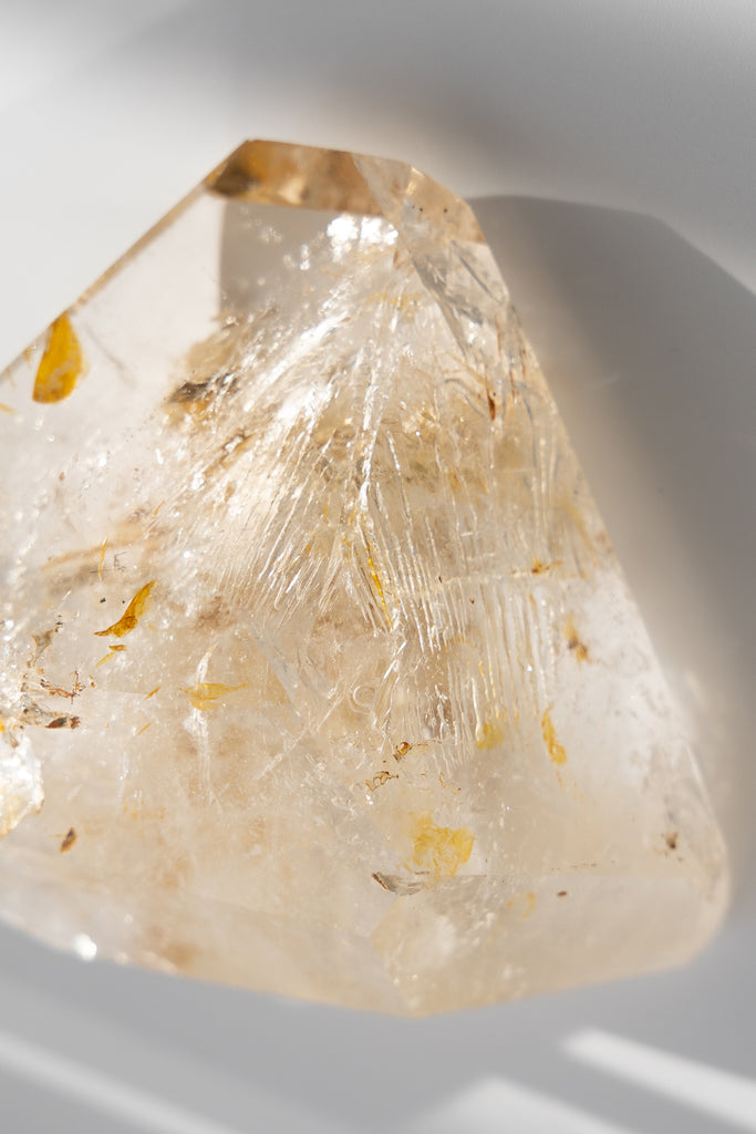 Included Quartz faceted golden healer