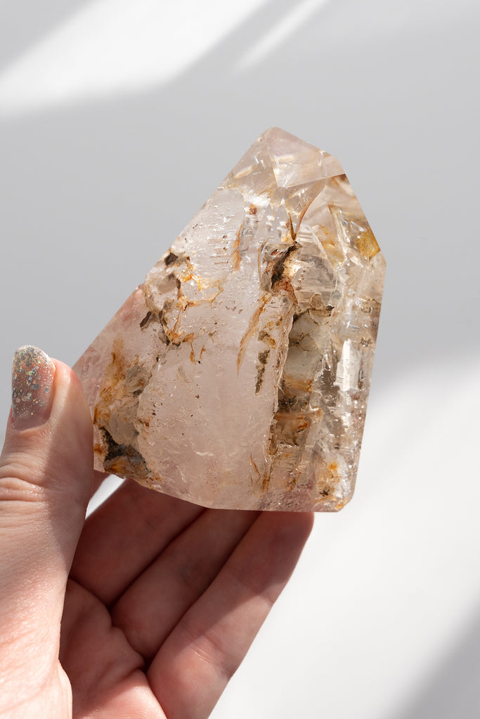 Included Quartz Faceted Point