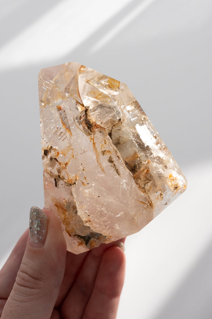 Included Quartz Faceted Point