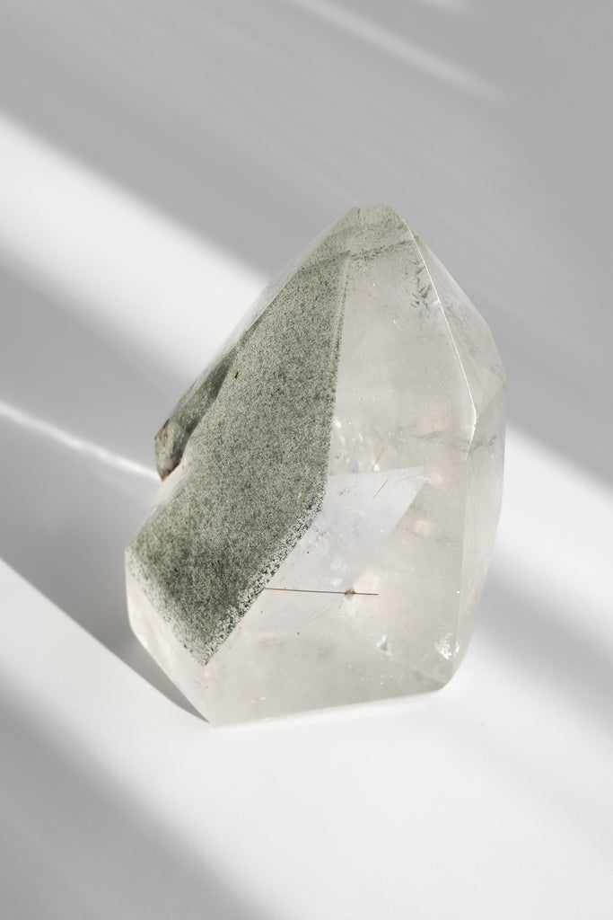 Included Quartz Lodolite with Rutile Freeform Point 