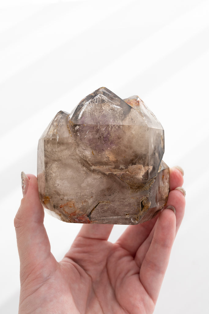 Included Quartz amethyst triple Point