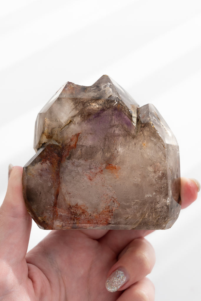 Included Quartz amethyst triple Point