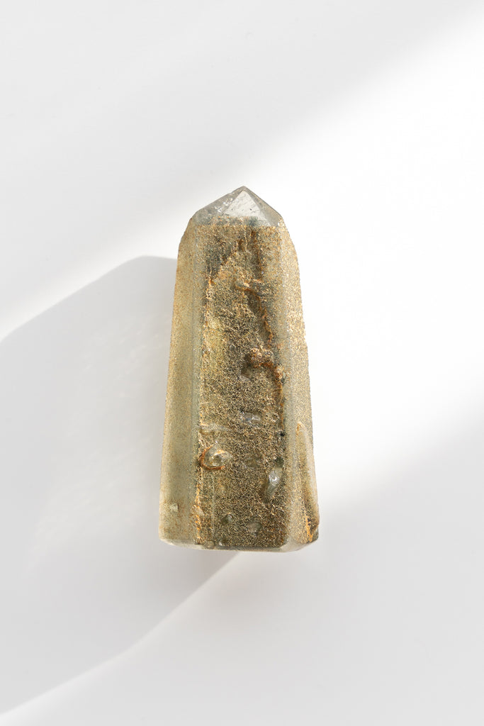 Included Quartz Lodolite Obelisk