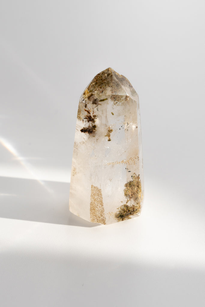 Included Quartz Lodolite Obelisk