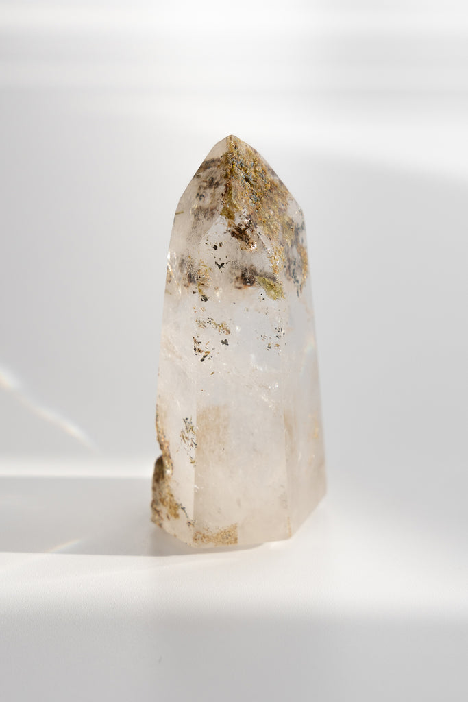 Included Quartz Lodolite Obelisk