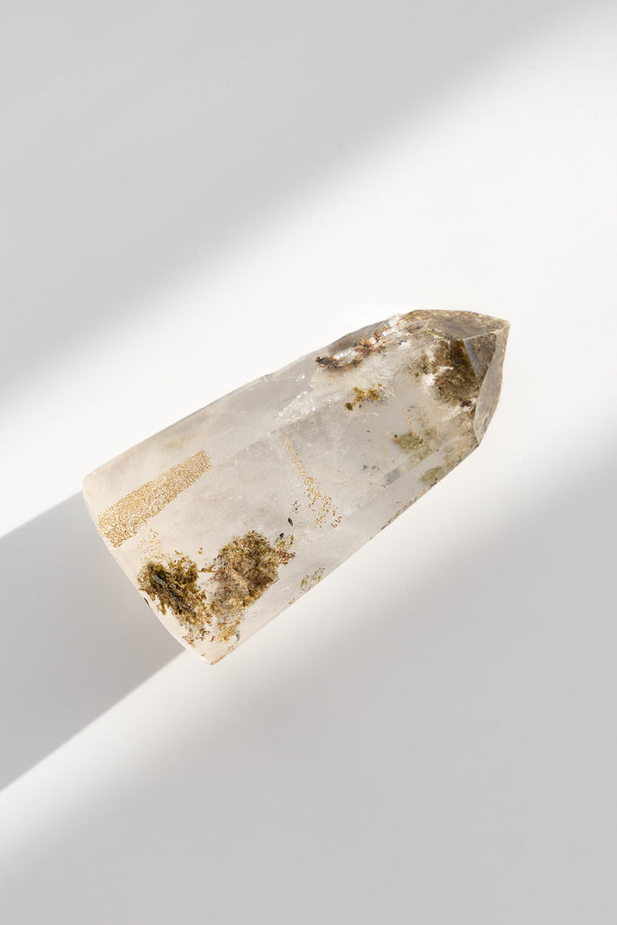 Included Quartz Lodolite Obelisk