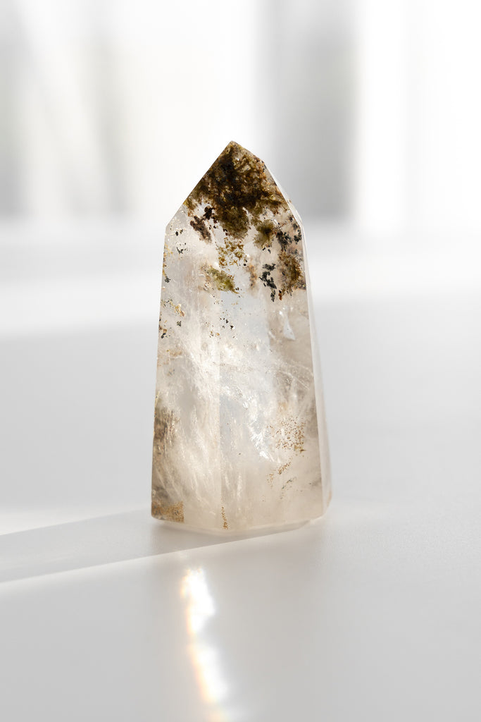 Included Quartz Lodolite Obelisk