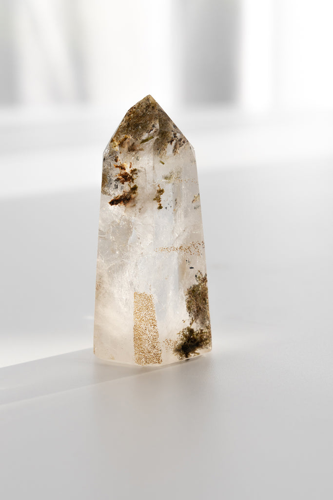 Included Quartz Lodolite Obelisk
