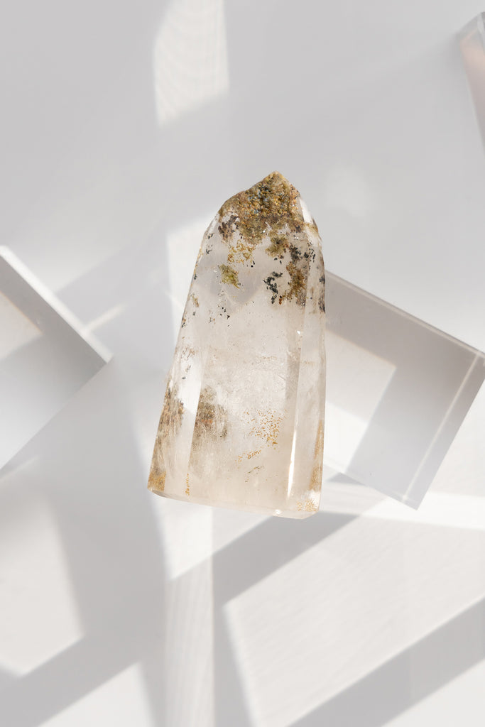 Included Quartz Lodolite Obelisk