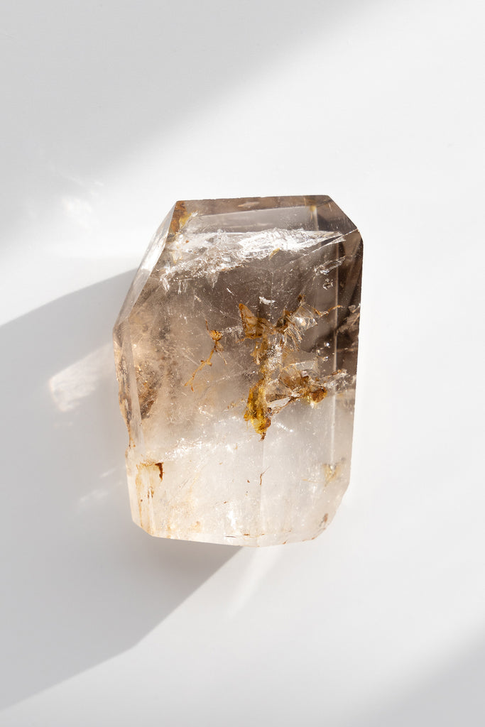 Included Smokey Quartz Faceted Point