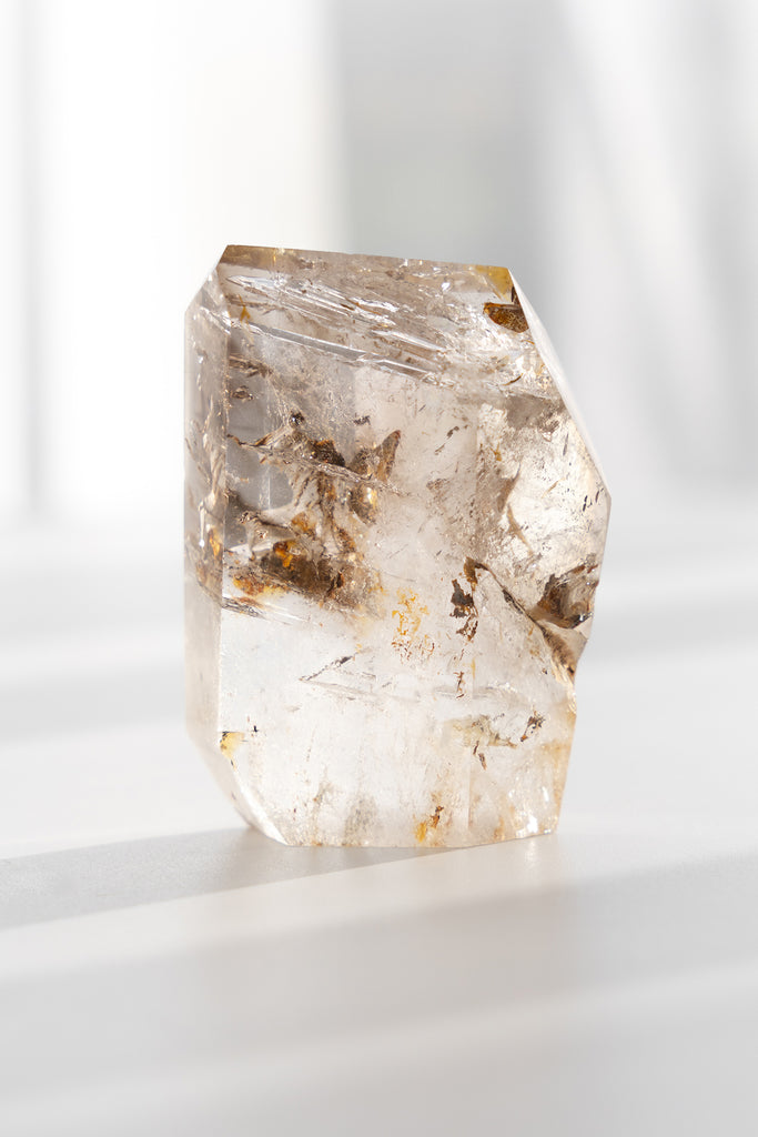 Included Smokey Quartz Faceted Point