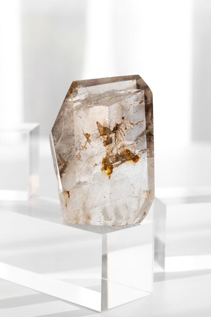 Included Smokey Quartz Faceted Point