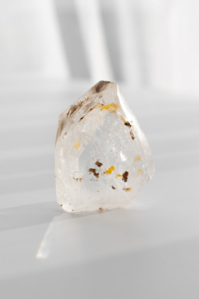 Included Quartz Faceted Poin