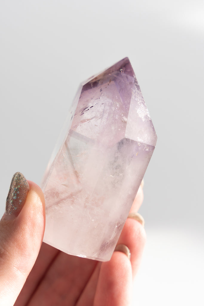 Included Quartz Obelisk with Amethyst