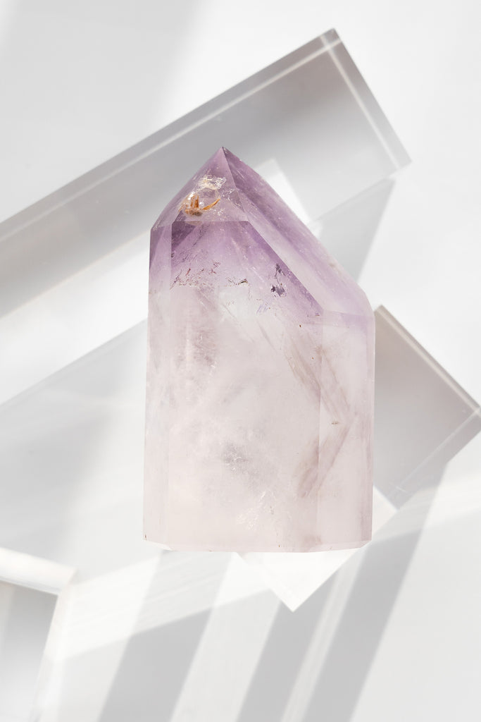 Included Quartz Obelisk with Amethyst