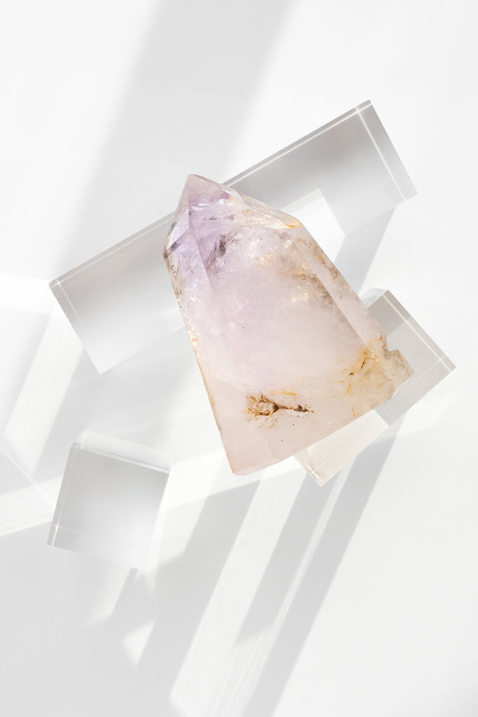 Included Quartz Obelisk with Amethyst