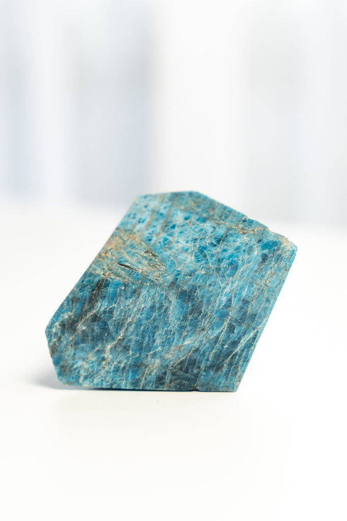 blue apatite freeform faceted